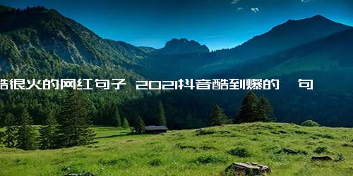 很酷很火的网红句子 2021抖音酷到爆的一句话